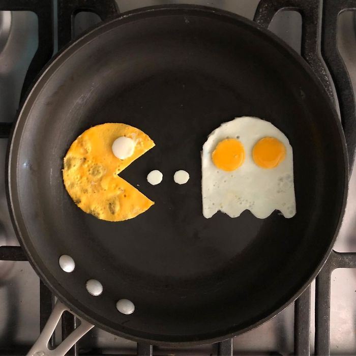 banyak betul effort nak buat telur goreng macam ni 